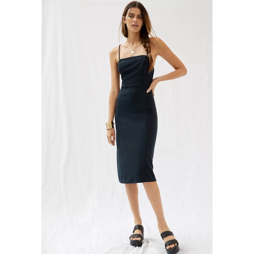 Anthropologie Slim Strappy Midi Dress NWT Size XL - Picture 3 of 14